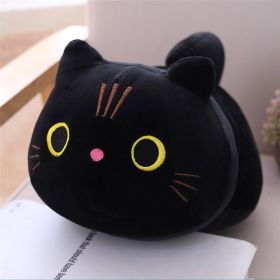 Cute Fat Cat Plush Doll Soft Cute Cat Rag Doll Doll (Option: Black-25cm)