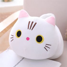Cute Fat Cat Plush Doll Soft Cute Cat Rag Doll Doll (Option: White-25cm)
