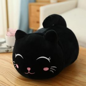 Cute Fat Cat Plush Doll Soft Cute Cat Rag Doll Doll (Option: Black squinting-35cm)