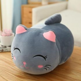 Cute Fat Cat Plush Doll Soft Cute Cat Rag Doll Doll (Option: Grey squinting-35cm)