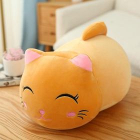 Cute Fat Cat Plush Doll Soft Cute Cat Rag Doll Doll (Option: Orange squinting-35cm)