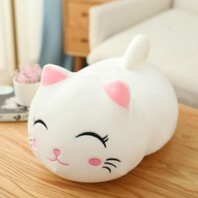 Cute Fat Cat Plush Doll Soft Cute Cat Rag Doll Doll (Option: White squinting-35cm)